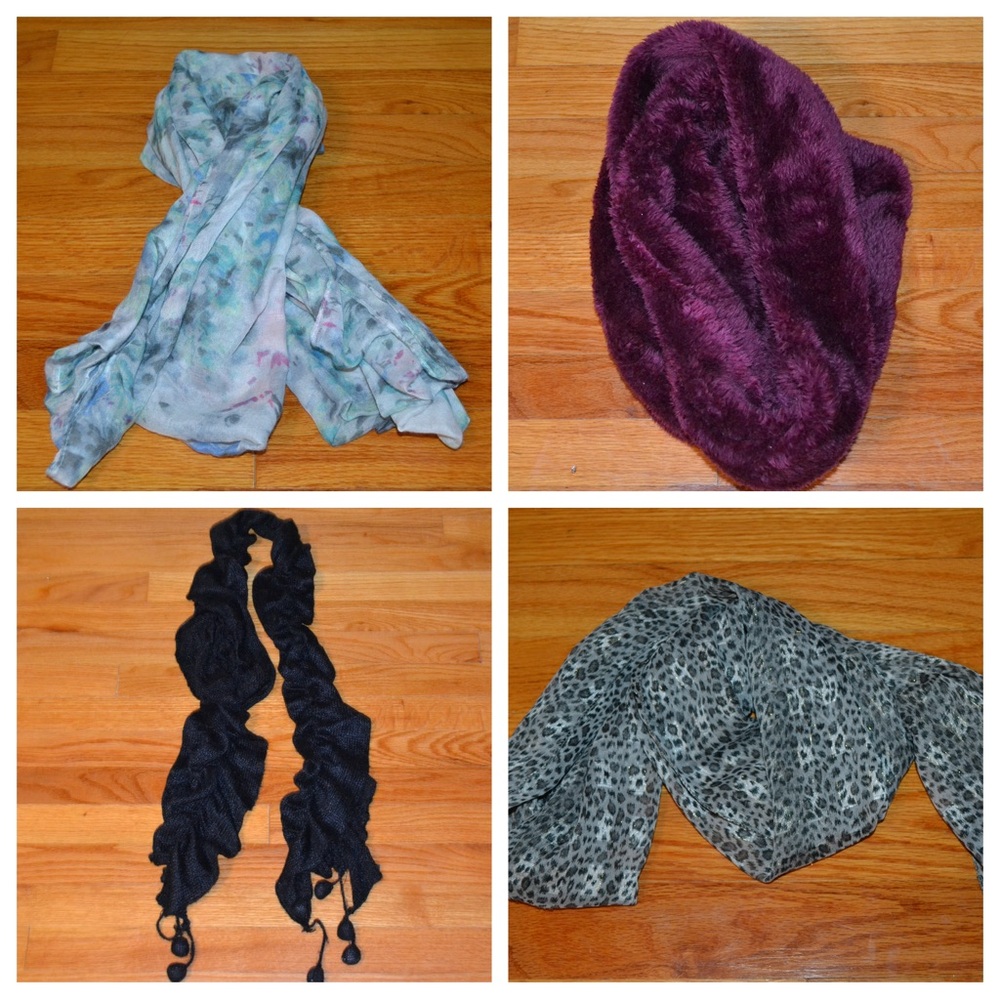 Set of four women's scarves